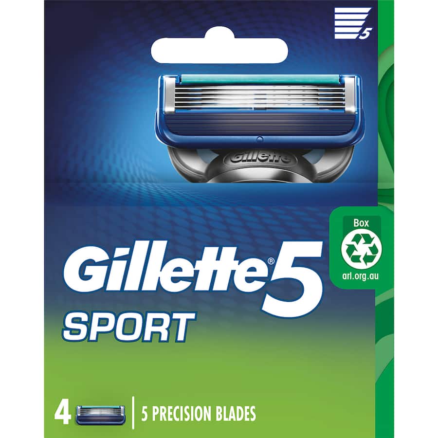Gillette 5 Razor Blades Sport 4ea