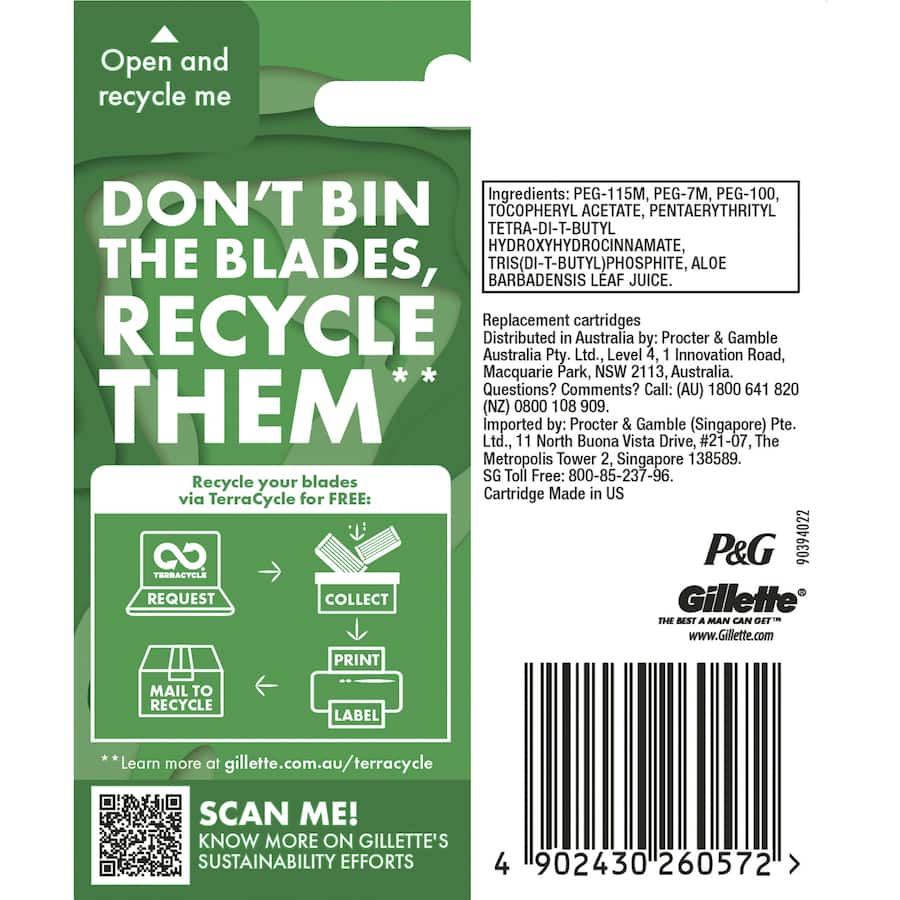 Gillette 5 Razor Blades Sport 4ea