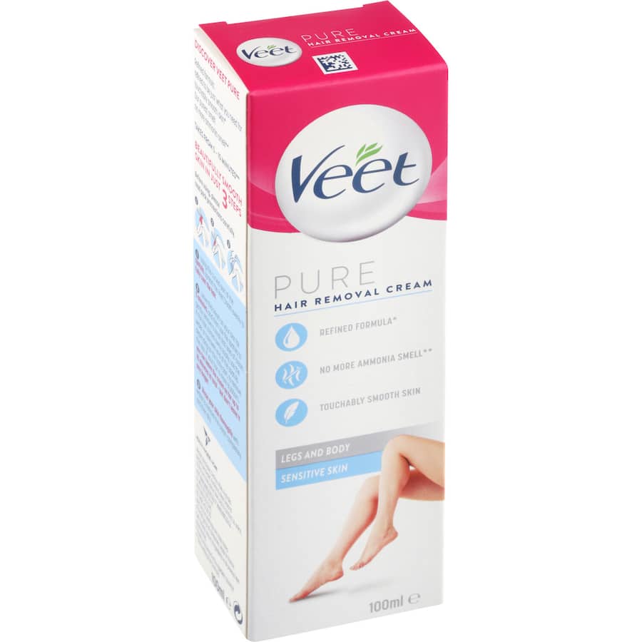 Veet Pure Hair Removal Cream Legs & Body Sensitive 100mL