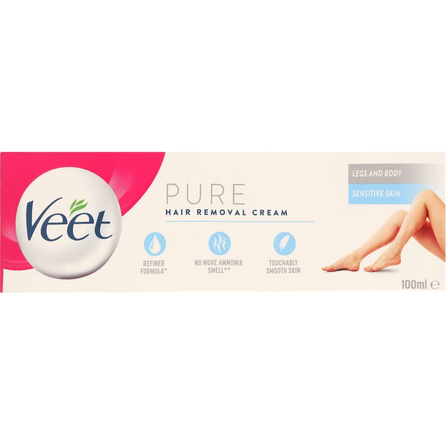 Veet Pure Hair Removal Cream Legs & Body Sensitive 100mL
