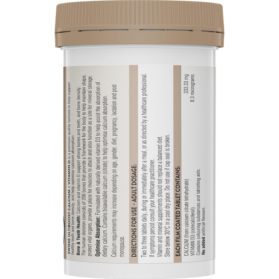 Swisse Ultiboost Calcium Plus Vitamin D Tablets 90pack