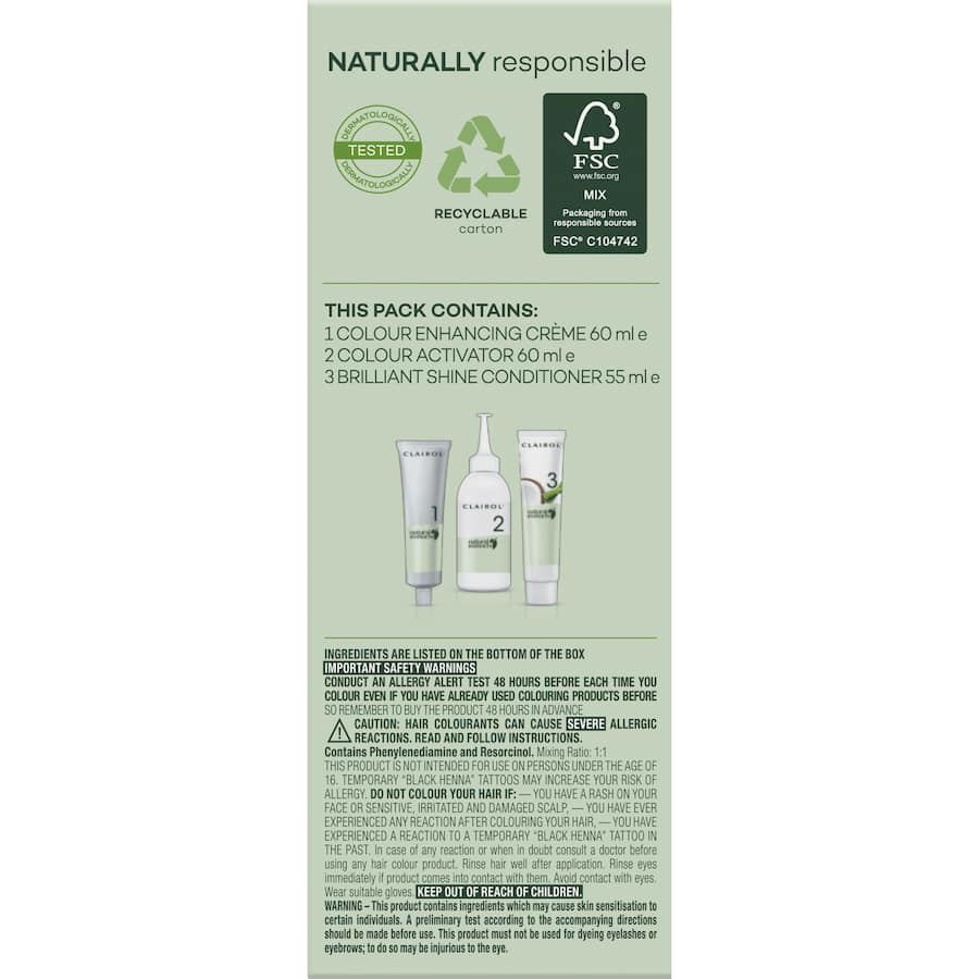 Clairol Natural Instincts Hair Colour Medium Golden Brown 1pack