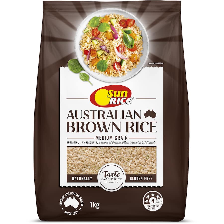 Sunrice Brown Rice Calrose Medium Grain 1kg