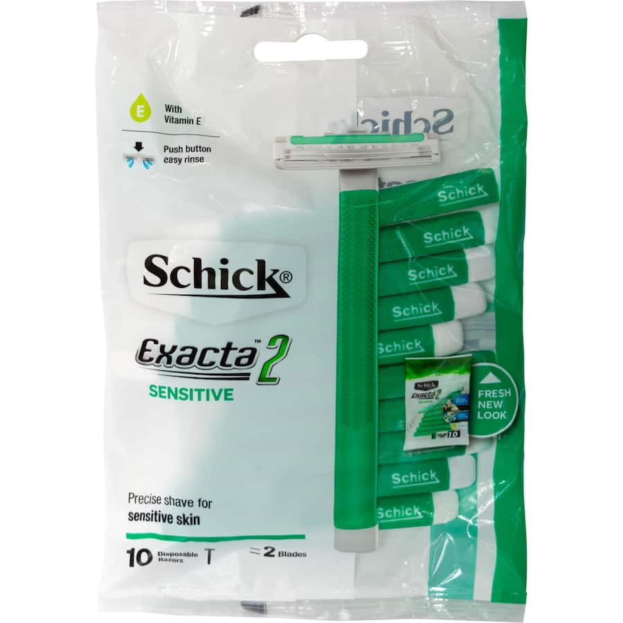 Schick Exacta 2 Disposable Razors Sensitive 10pack