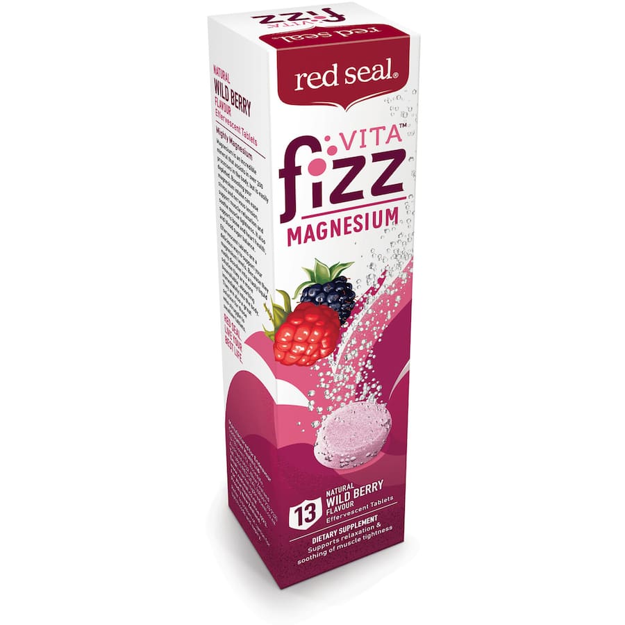 Red Seal Vita Fizz Effervescent Wild Berry Magnesium Tablets 13ea