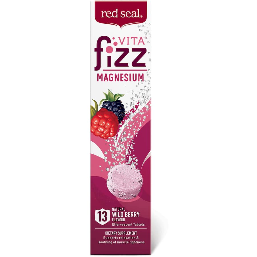 Red Seal Vita Fizz Effervescent Wild Berry Magnesium Tablets 13ea