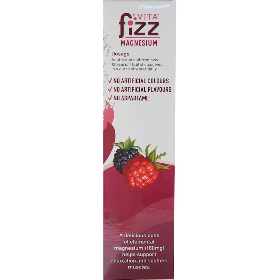 Red Seal Vita Fizz Effervescent Wild Berry Magnesium Tablets 13ea