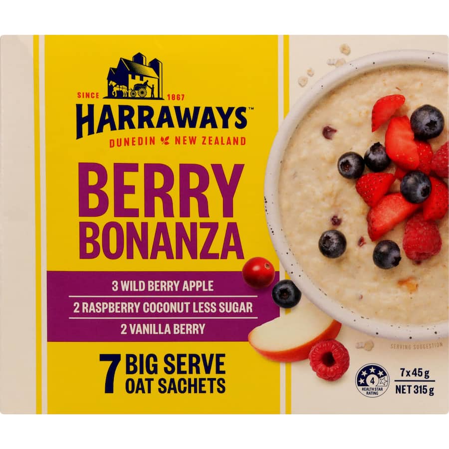 Harraways Oats Berry Bonanza 7pk 315g