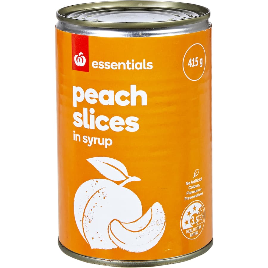 Essentials Peaches In Syrup Can 415g