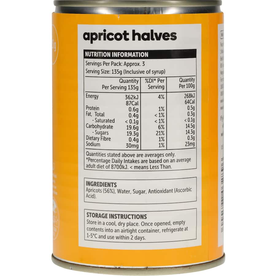 Essentials Apricots In Syrup Can 415g
