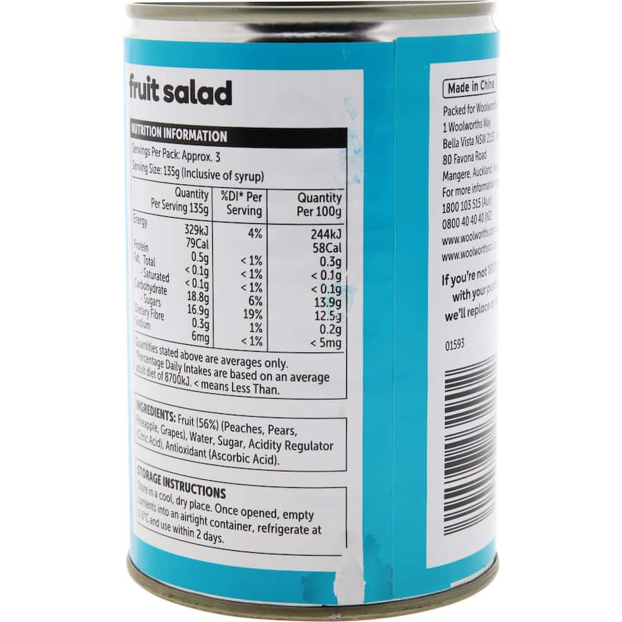 Essentials Fruit Salad In Syrup Can 415g