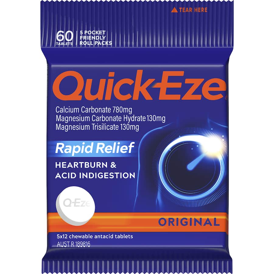 Quick-eze Antacid Original Tablets 60 pack