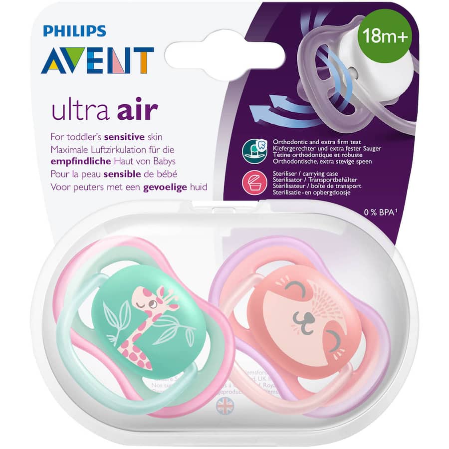 Avent Ultra Air Comforters Night Soother 18 Month+ 2pack