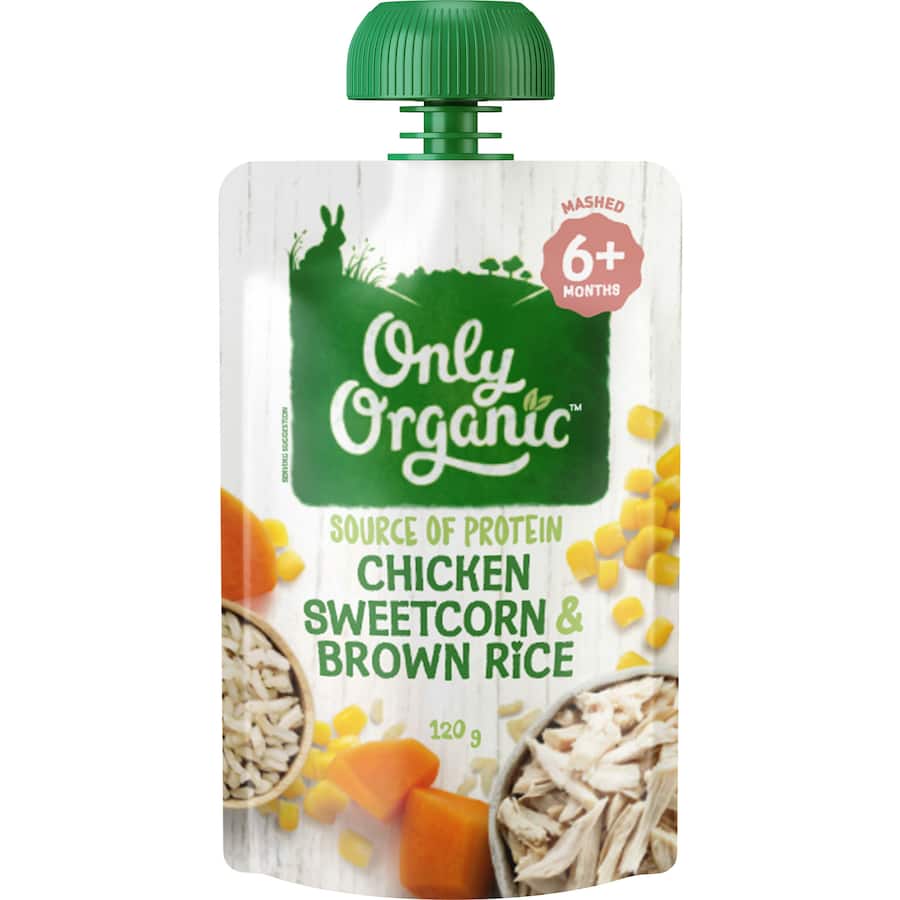 Only Organic Baby Food Chicken Sweetcorn 120g