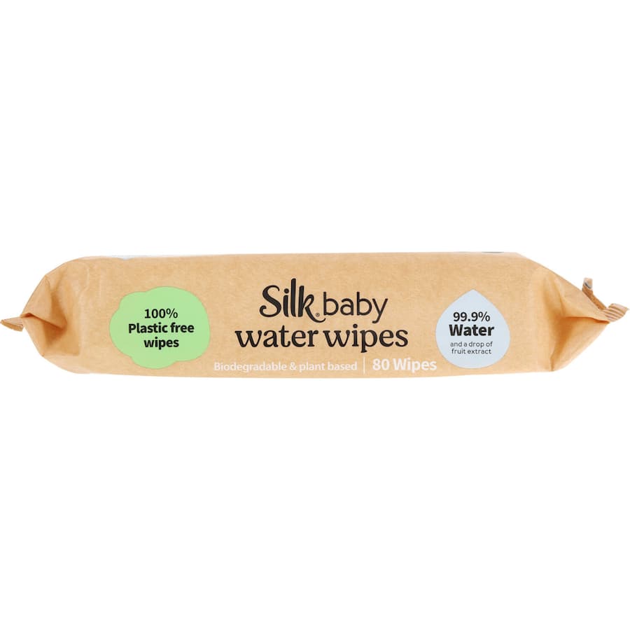 Silk Baby Wipes 99.9% Water & Plastic Free 80pack
