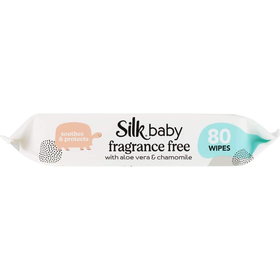 Silk Baby Wipes Plastic Free & Fragrance Free 80pack