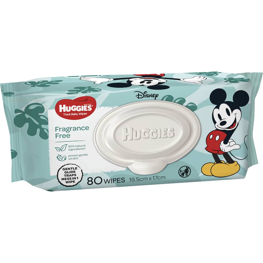 Huggies Thick Baby Wipes Fragrance Free Refill 80pack