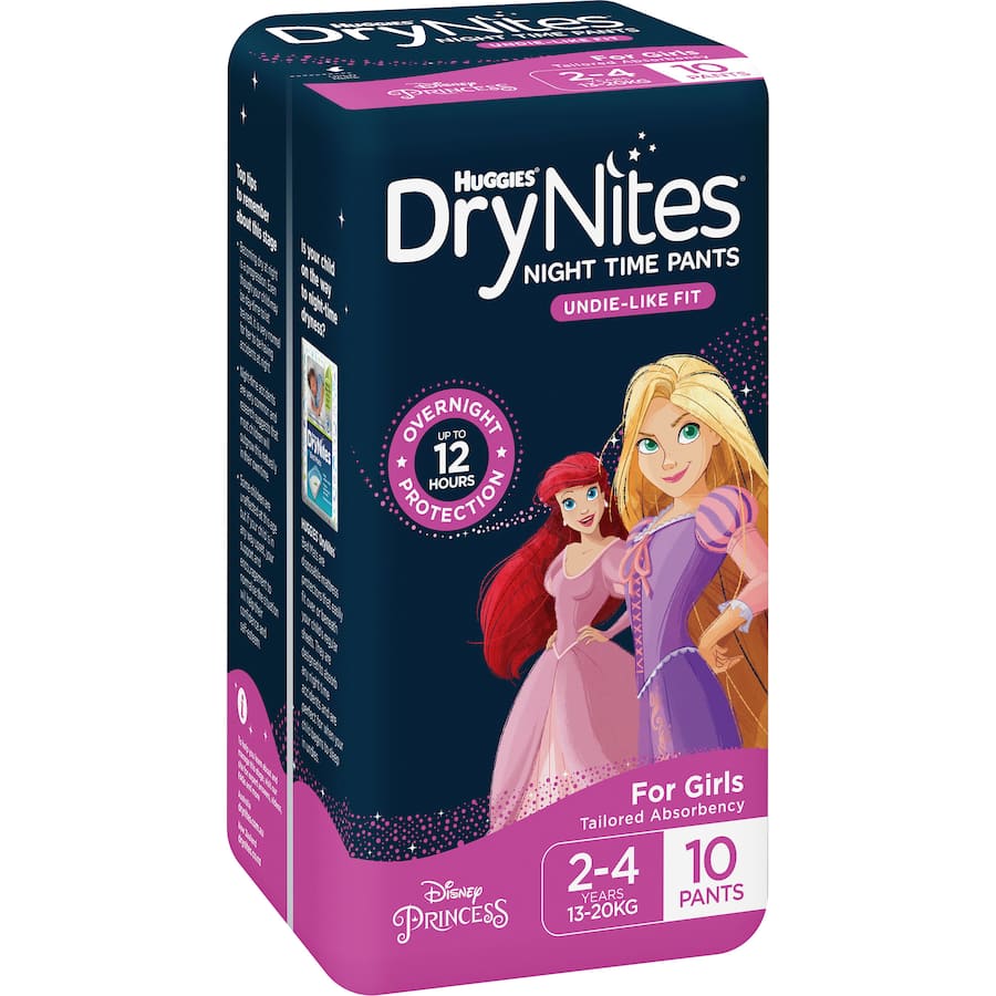 Huggies Drynites Girl 2-4 Years 10pack