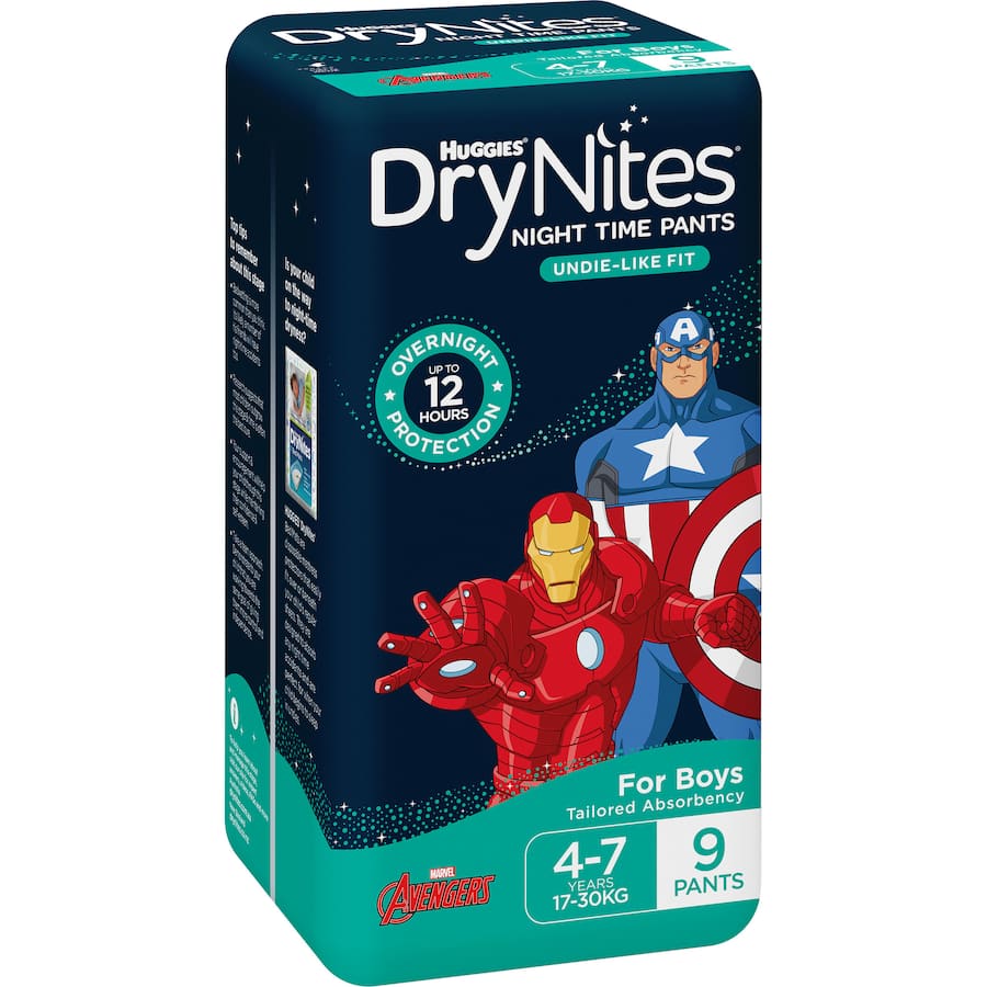 Huggies Drynites Boys 4-7 Years 9pack