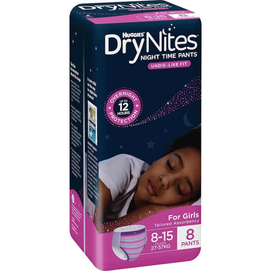 Huggies Drynites Girls 8-15 Years 8pack