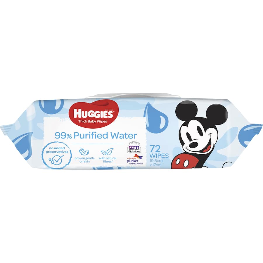 Huggies Baby Wipes 99% Purified Water Refill 72pack