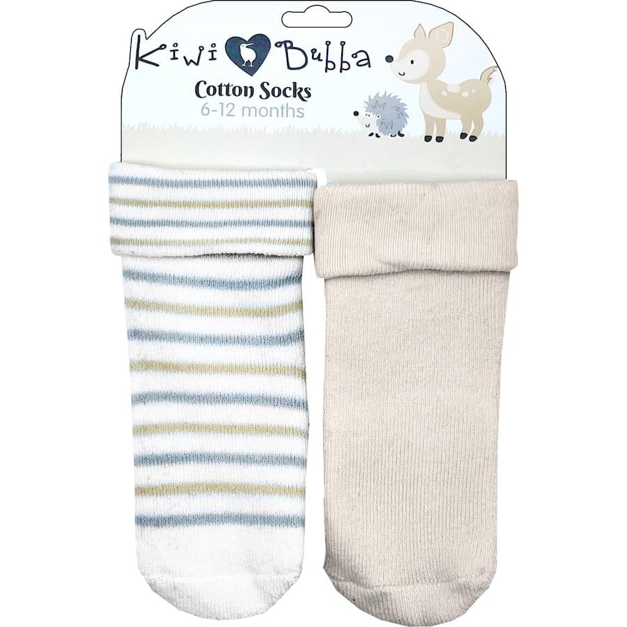 Kiwi Bubba Socks 6/12 Months 2pack