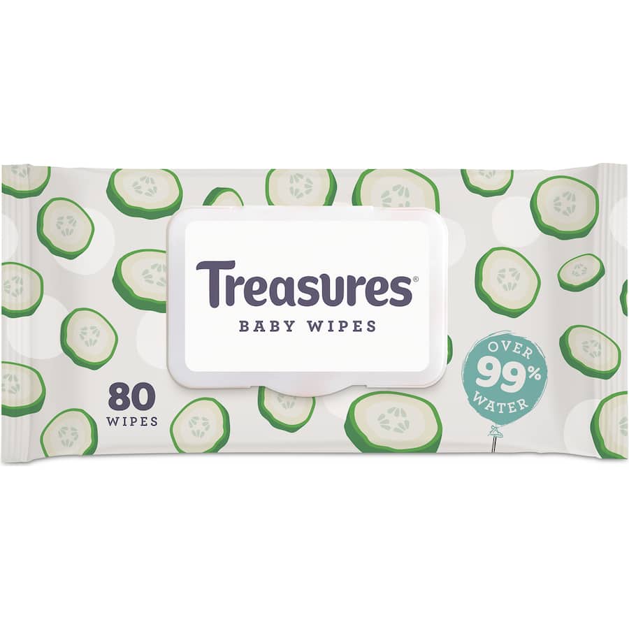 Treasures Baby Wipes Cucumber & Aloe 80pack