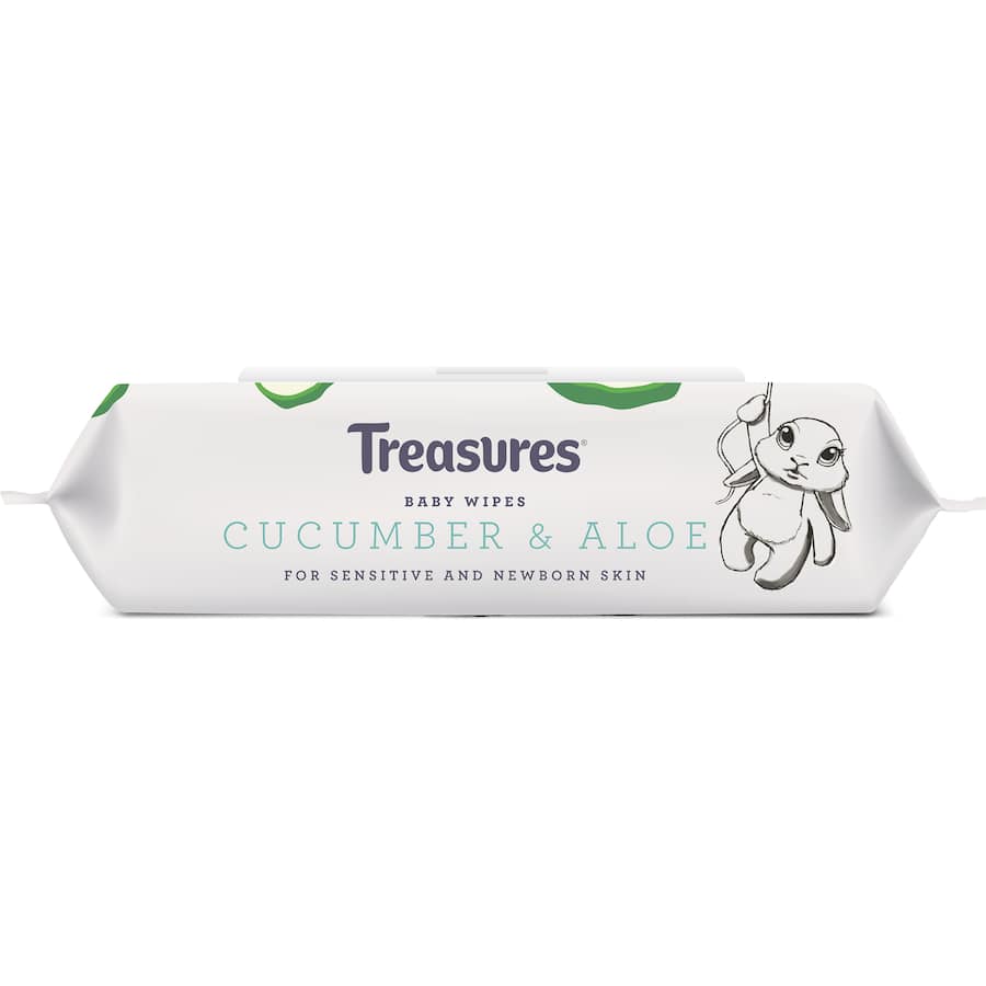 Treasures Baby Wipes Cucumber & Aloe 80pack