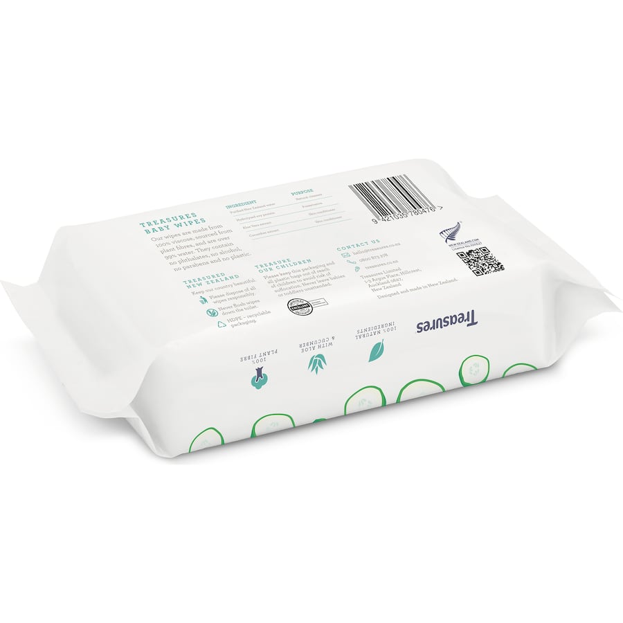 Treasures Baby Wipes Cucumber & Aloe 80pack