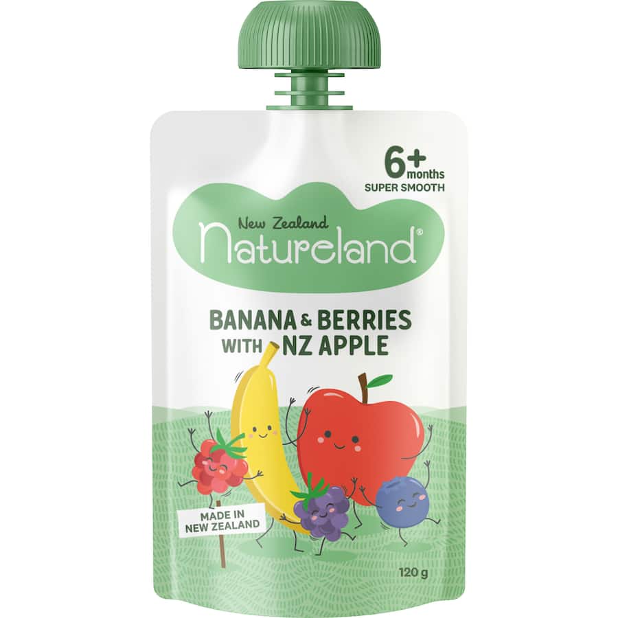 Natureland Baby Food Banana Berry Puree 120g