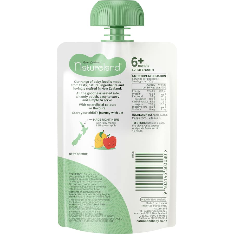Natureland Baby Food Mango & Apple 120g
