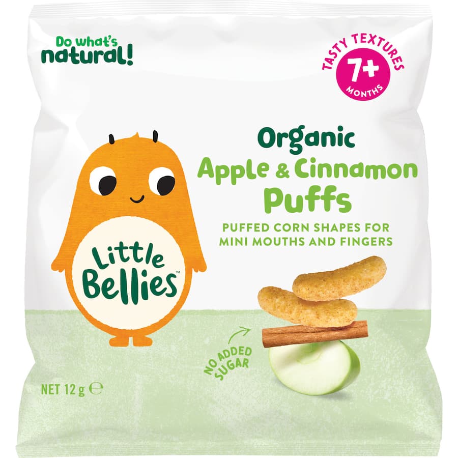 Baby Bellies Organic Baby Snacks Apple & Cinnamon Puffs 12g