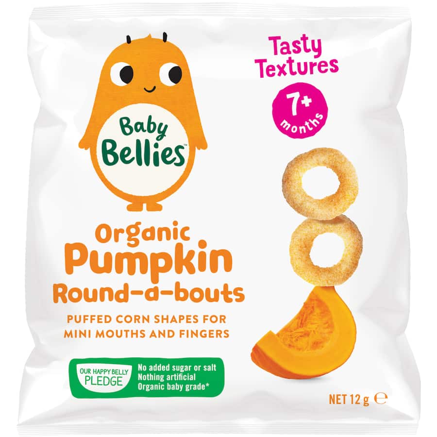 Baby Bellies Organic Baby Snacks Pumpkin Round-a-bouts 12g