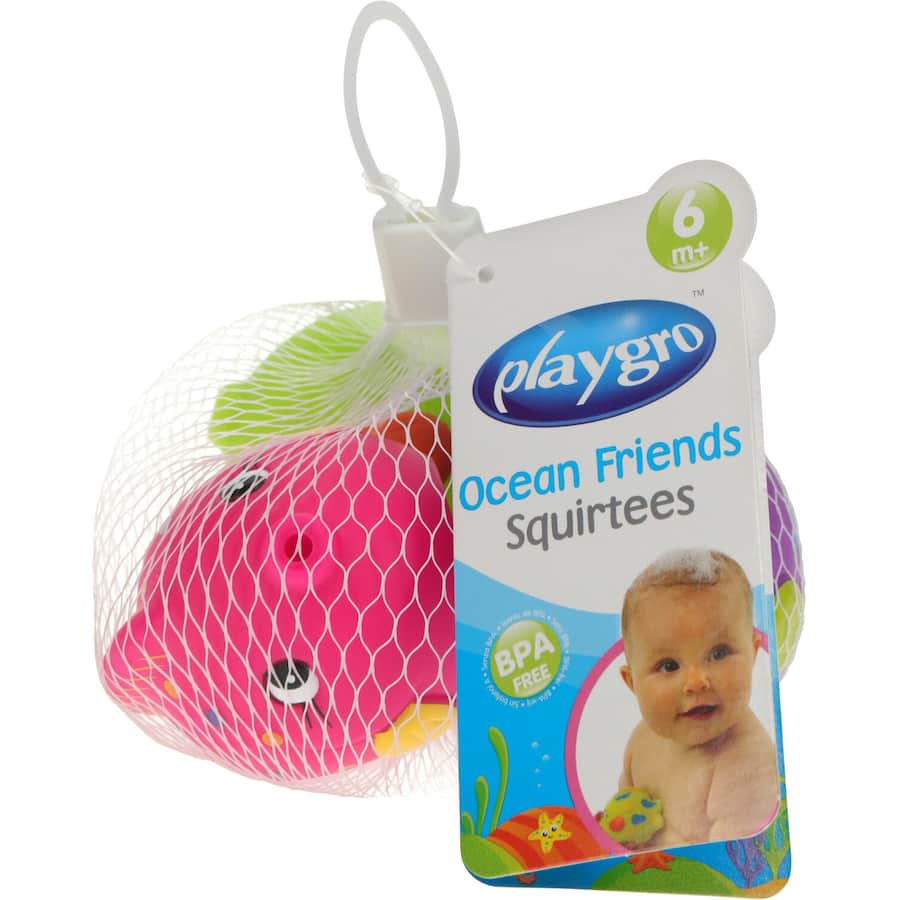 Playgro Baby Toys Bath Squirtees 3 Assorted 3pack