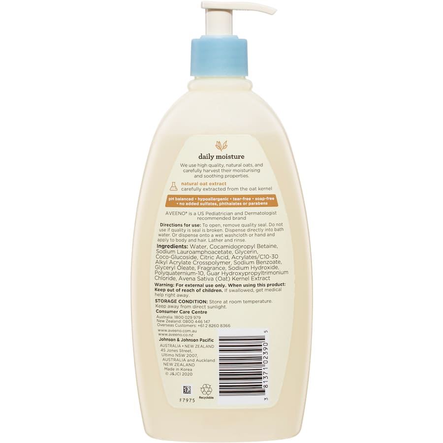 Aveeno Baby Wash & Shampoo 532mL