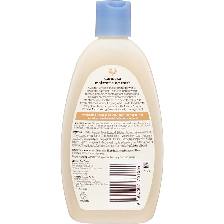 Aveeno Dermexa Baby Body Wash Bottle 236mL