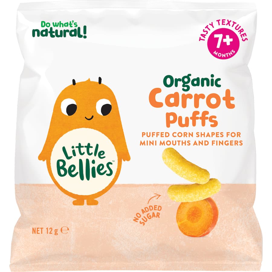 Baby Bellies Organic Baby Snacks Carrot Puffs 12g