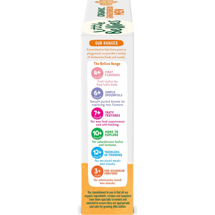 Little Bellies Organic Toddler Snacks Gingerbread Men Biscuits 130g