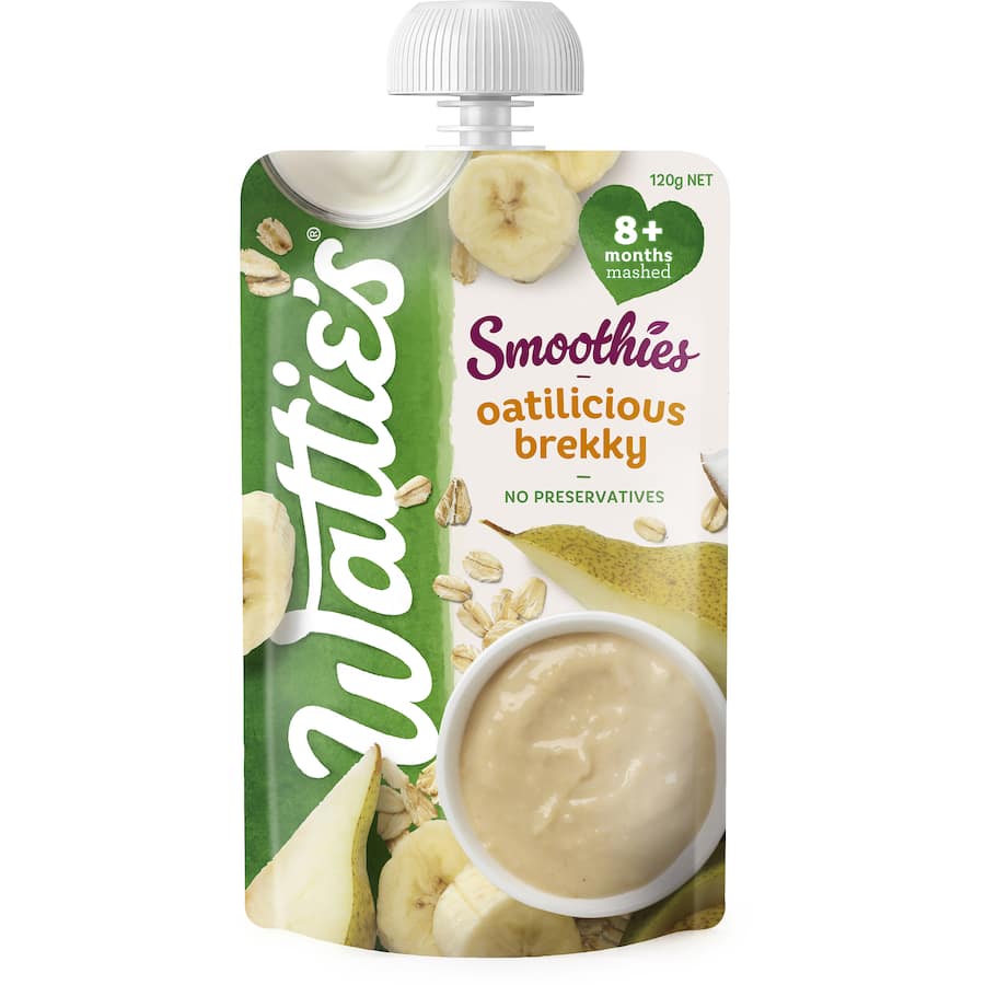 Wattie's Baby Food 8+ Months Smoothies Oatilicious Brekky Pouch 120g
