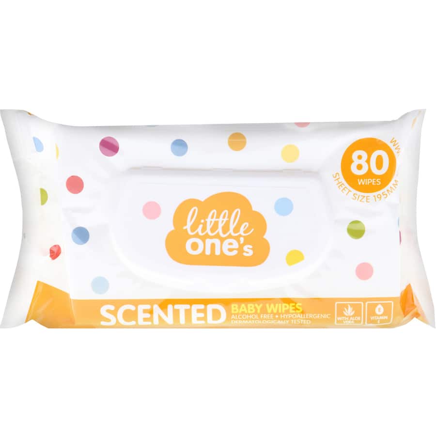 Little Ones Baby Wipes Scented 80pack