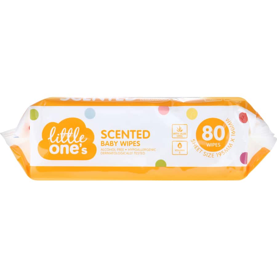 Little Ones Baby Wipes Scented 80pack