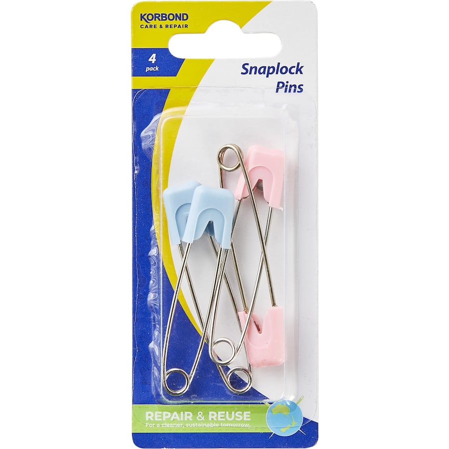 Korbond Safety Pins Snap Lock 4pack