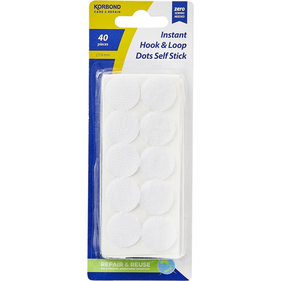 Korbond Hook & Loop Dots Self Stick 1ea
