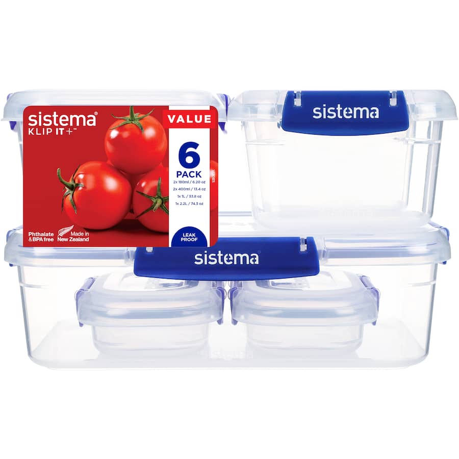 Sistema Klip It Plus Container Set 6pack