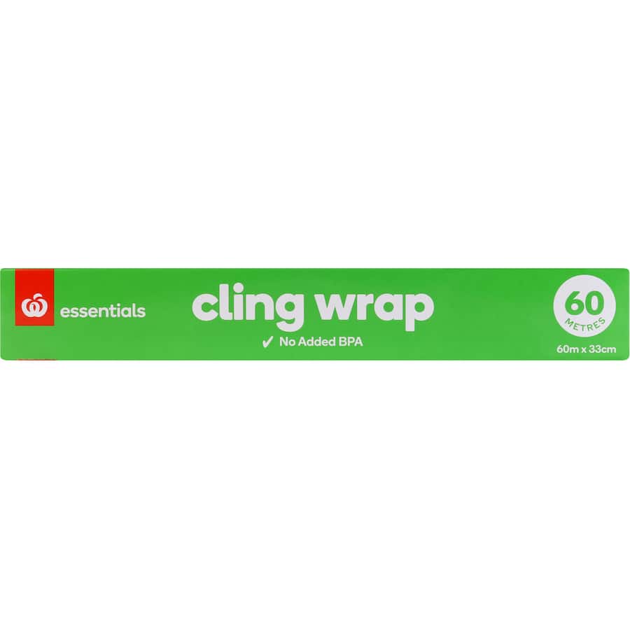 Woolworths Plastic Wrap Cling Box 60m x 33cm wide