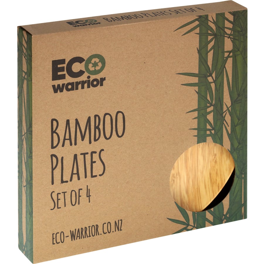 Eco Warrior Bamboo Plates Set 4pack