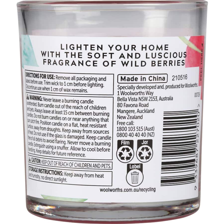Zenzone Scented Candle Berry 130g