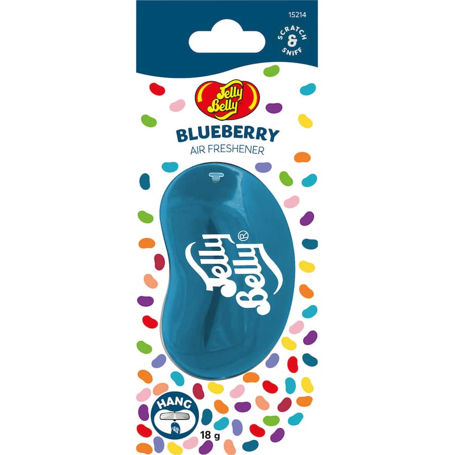 Jelly Belly Car Freshener 3d Jewel Blueberry 1ea