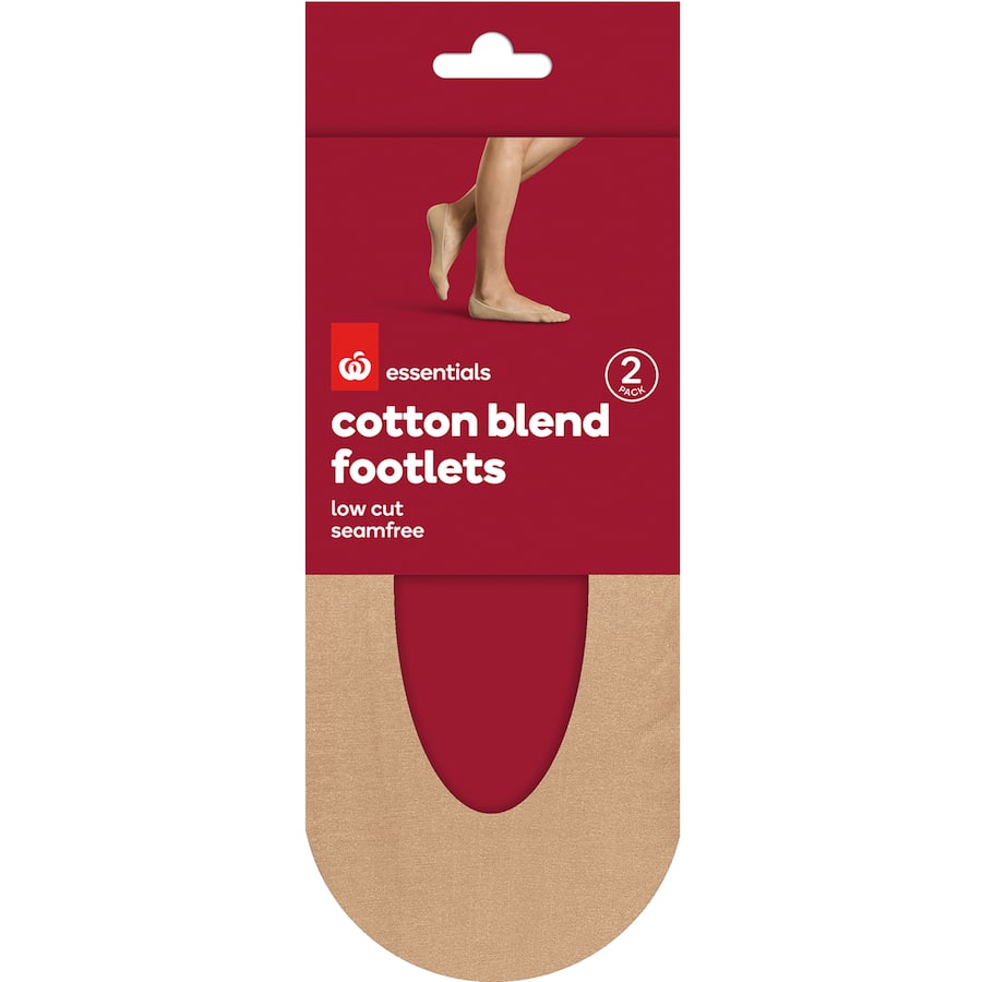 Essentials Footlet C/blend Natural 2pack