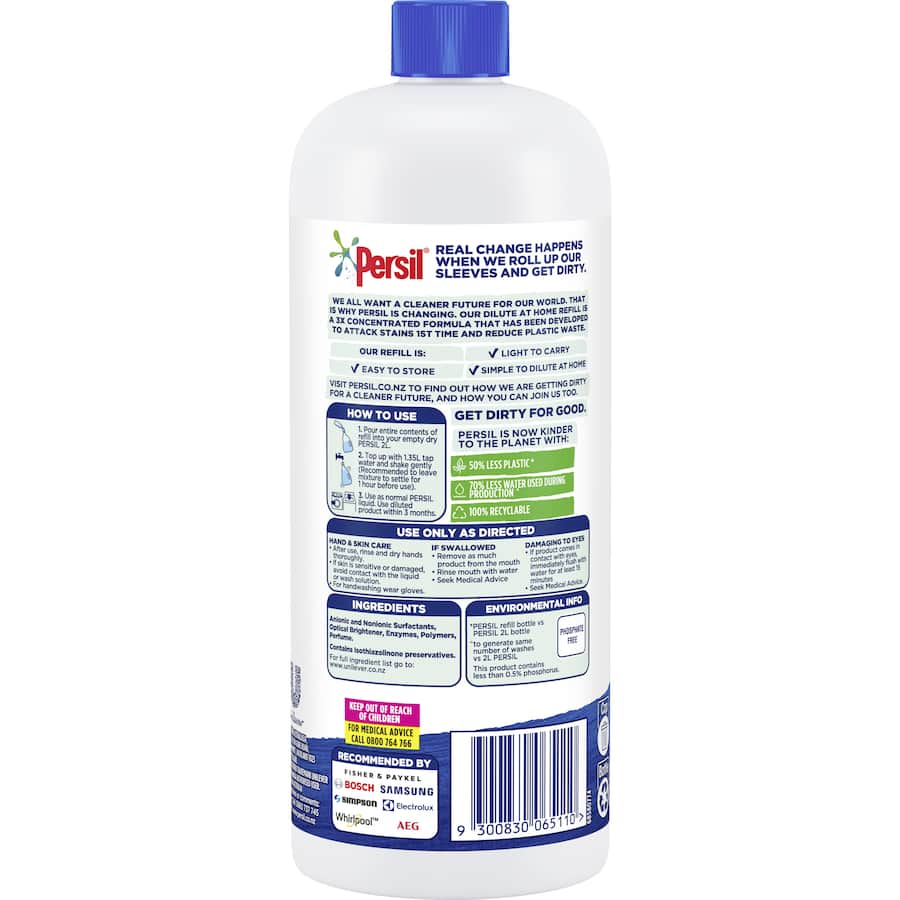Persil Laundry Liquid Active Dilute At Home Refill 665mL